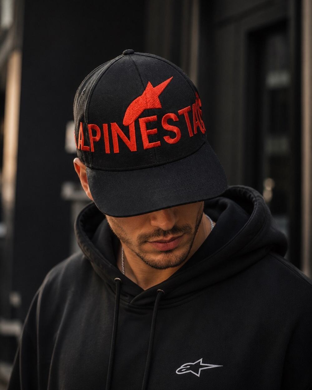 Alpinestars Committed Hat Mens Black Red Snapback Embroidered Logo One Size NWT